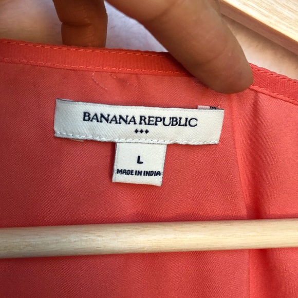 Banana Republic Coral Sleeveless Top - L - Picture 3 of 7